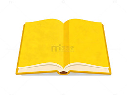 黄色封面打开书本