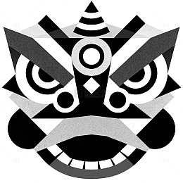 黑白抽象几何图形艺术图案