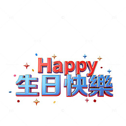 生日快乐庆祝艺术字设计素材