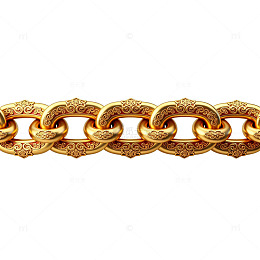 金色链条装饰素材