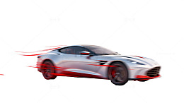 高速跑车动态效果渲染图