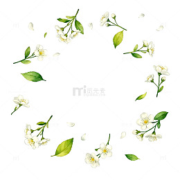 花环状花卉装饰设计素材