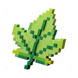 像素风格树叶艺术创意图案