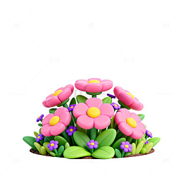 粘土花朵园艺装饰设计素材