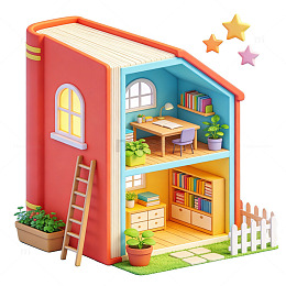 卡通迷你小屋插画素材