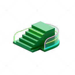 霓虹楼梯科技感设计元素