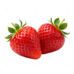 逼真草莓水果插画素材