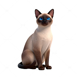 3D动画暹罗猫角色设计