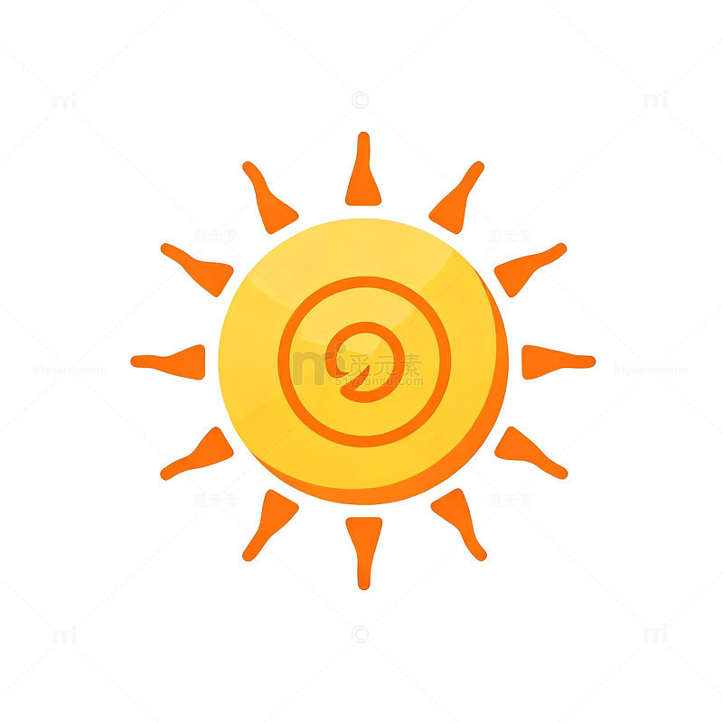 卡通太阳简笔画素材
