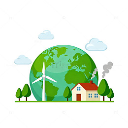 环保地球插画