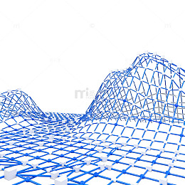 蓝色网格抽象地形图