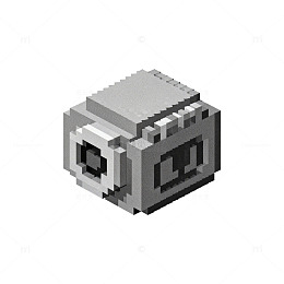 像素熊猫积木模型设计素材