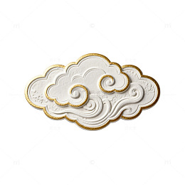 云纹瓷雕装饰品