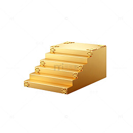 金色阶梯装饰元素