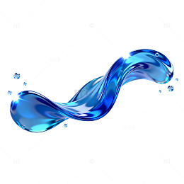 蓝色水流动感艺术图片