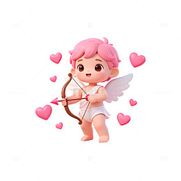 可爱卡通爱神丘比特插画素材