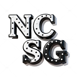 霓虹灯风格字母设计素材