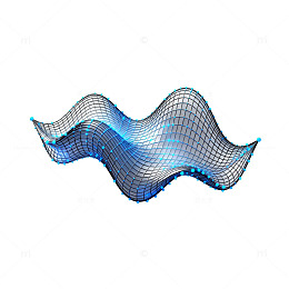 科技风立体波形矢量图设计素材