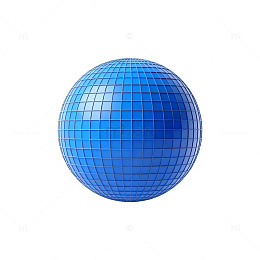蓝色球体3D模型