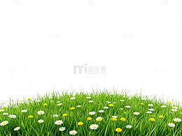 清新草地野花背景设计素材