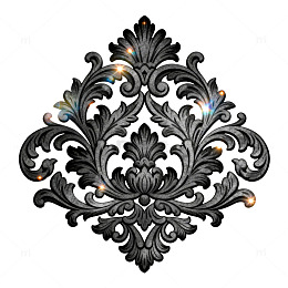 黑金风格装饰花纹图案设计素材