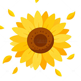 卡通向日葵插画矢量素材