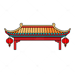 中式建筑灯笼图案