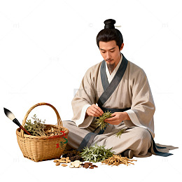 古风中医草药图