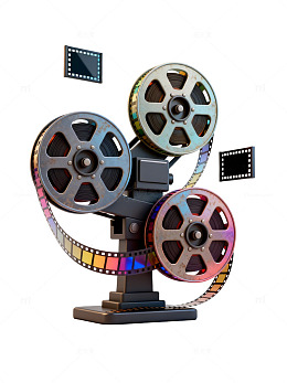 复古电影放映机3D模型