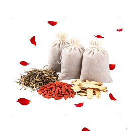 中药材养生食材组合图片