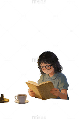雨夜书桌阅读女孩21