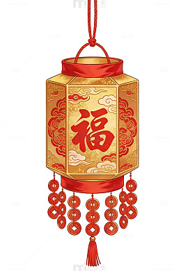 金色福字灯笼40