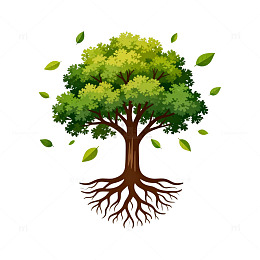 卡通树木插画