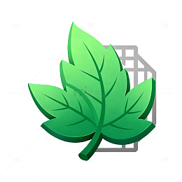 简约叶子图标设计元素
