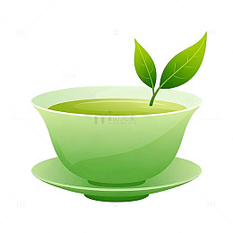 绿茶插画矢量素材