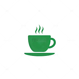 绿色咖啡杯图标设计