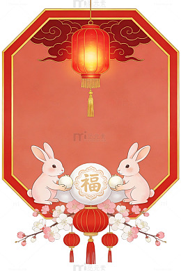 中秋玉兔灯笼图55