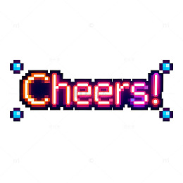 像素风Cheers文字图片
