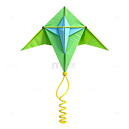 彩色三角风筝插画设计素材