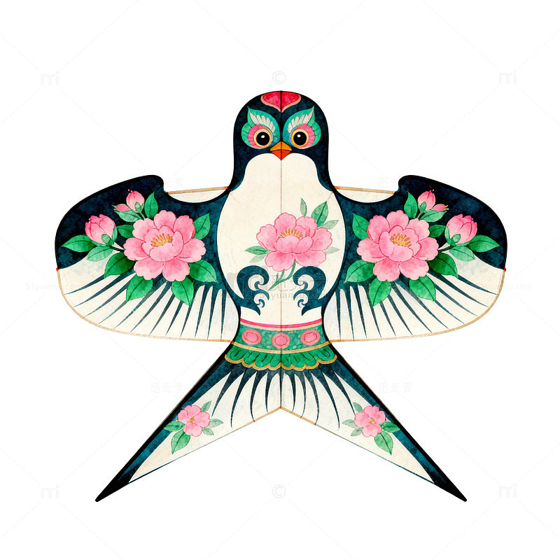 传统鸟形风筝设计图