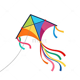 彩虹风筝图案设计元素