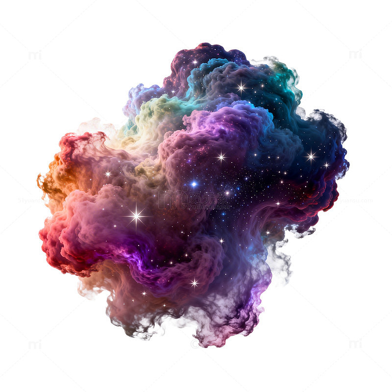 彩绘星云宇宙幻想艺术插画