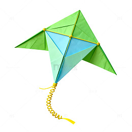 彩色三角形风筝设计图