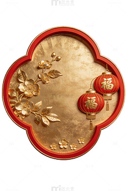 金色梅花红灯笼57