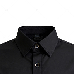 黑色衬衫正装领口特写