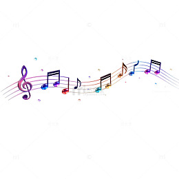 音符飞舞艺术插画