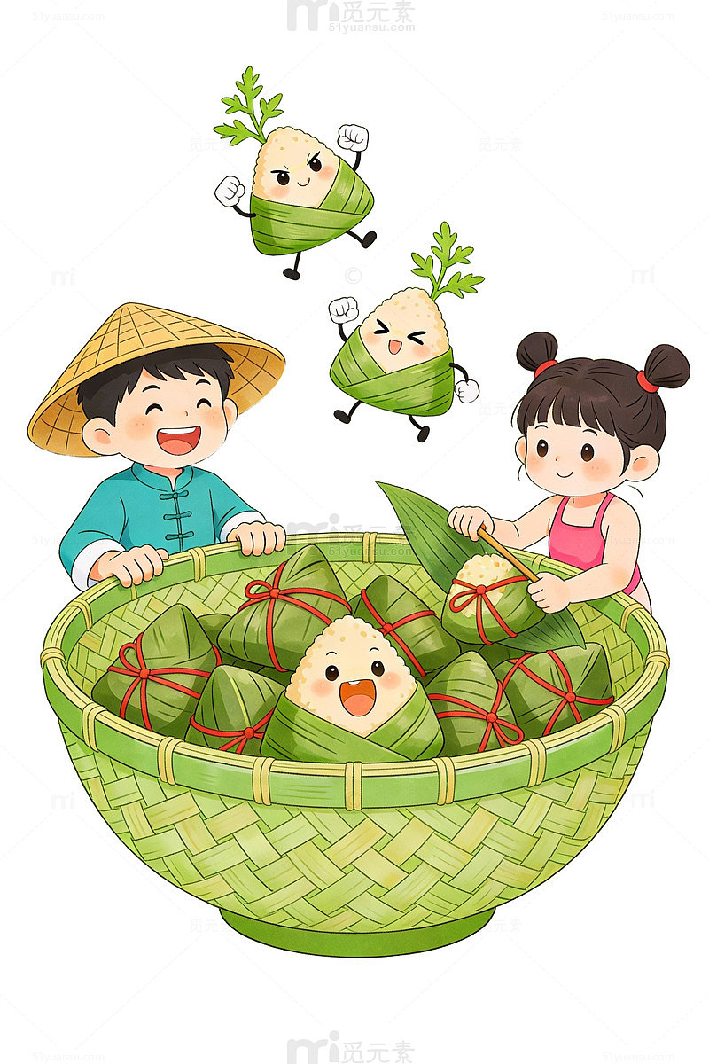 端午节粽子卡通插画96