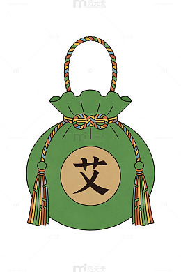 卡通艾草香囊插画71