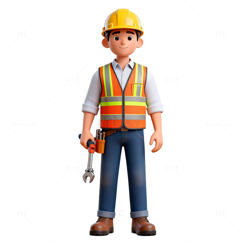 卡通建筑工人形象设计素材