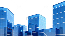 现代都市玻璃幕墙建筑群